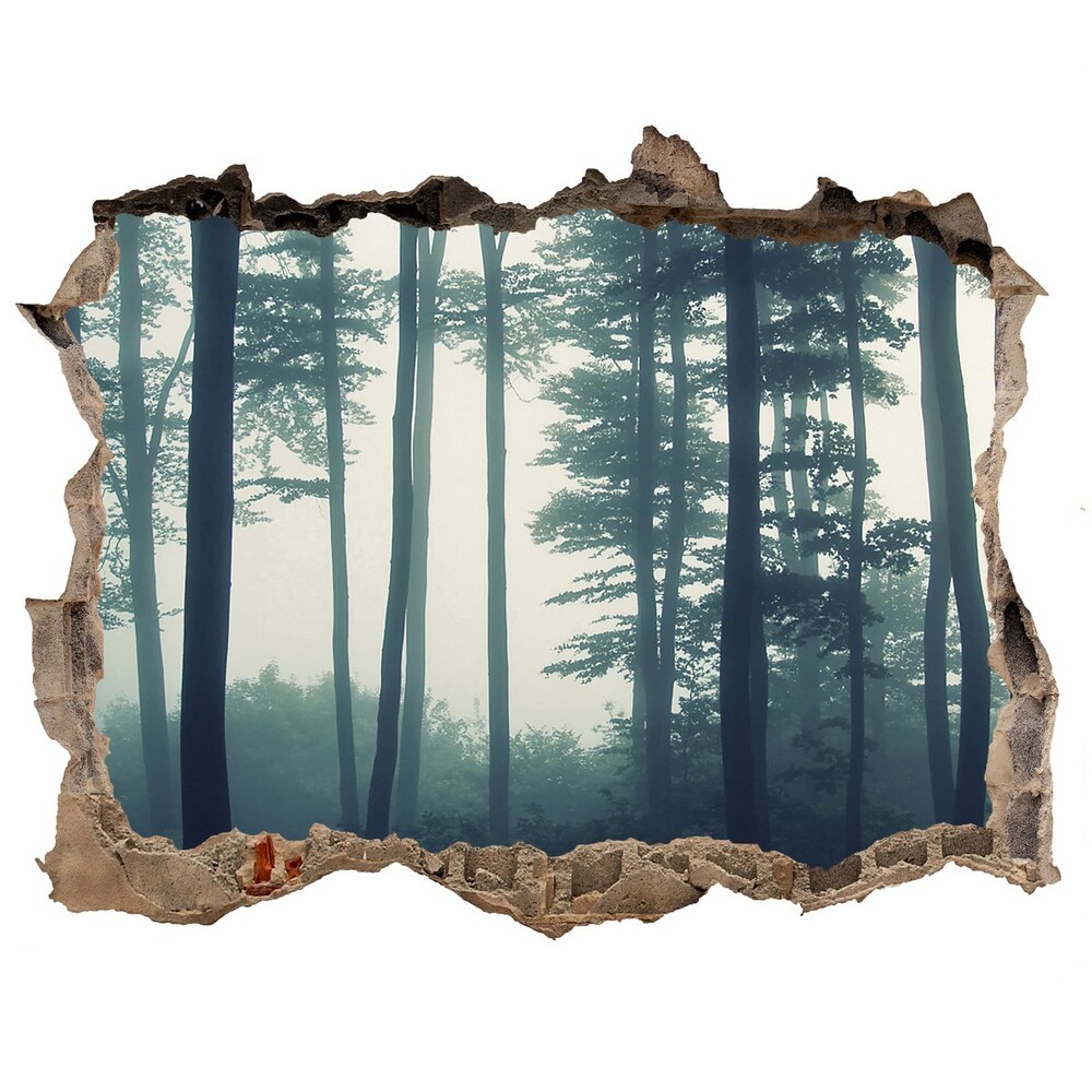 Fali matrica lyuk a falban Forest a ködben