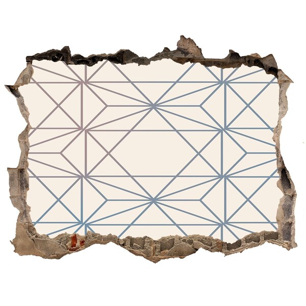 Fali matrica lyuk a falban Geometrikus minta egy lyukon keresztül a falon