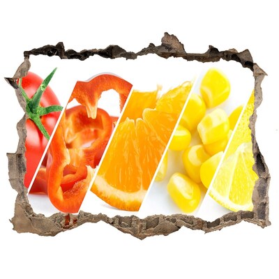 Fali matrica lyuk a falban Gyümölcsparadicsom a fal mögött