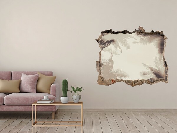 Fali matrica lyuk a falban Trópusi oázis a fal mögött