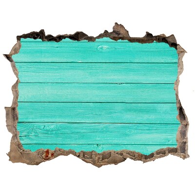 Fali matrica lyuk a falban Türkiz deszka egy lyukban a falban