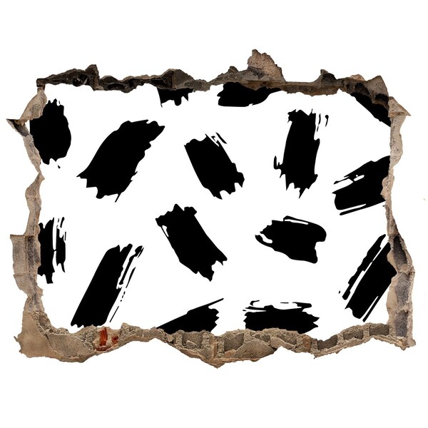 Fali matrica lyuk a falban Egy sérült fal absztrakt csíkokkal