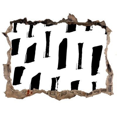 Fali matrica lyuk a falban Egy romos fal, amely a városra néz