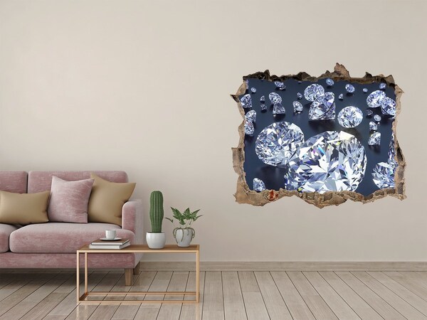 Fali matrica lyuk a falban Fényes gyémántok a falban