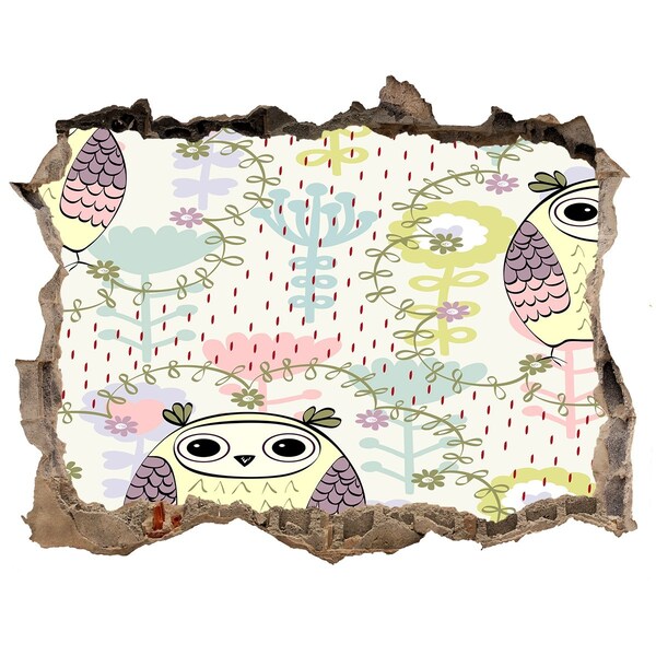 Fali matrica lyuk a falban Lyuk a falban bagollyal és virágokkal