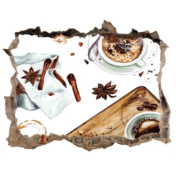 Fali matrica lyuk a falban Kávé sarok fűszerekkel