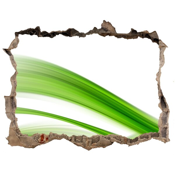 Fali matrica lyuk a falban Zöld rét egy lyukon keresztül a falon