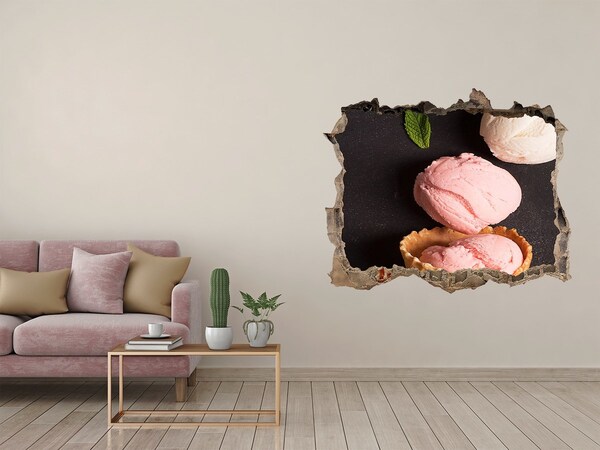 Fali matrica lyuk a falban Lyuk a falban fagylalt lakoma