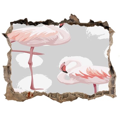 Fali matrica lyuk a falban Flamingók