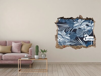 Fali matrica lyuk a falban Trópusi paradicsom flamingókkal