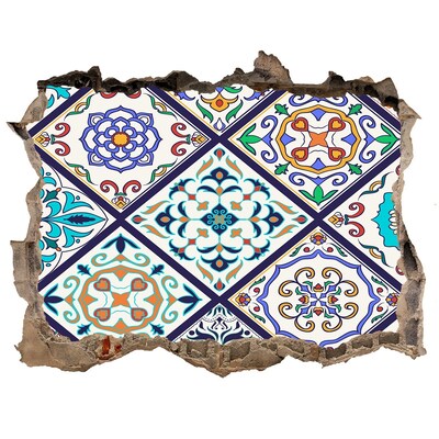 Fali matrica lyuk a falban Színes minta a csempéken