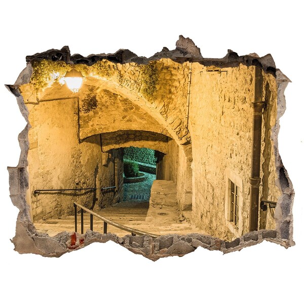 Fali matrica lyuk a falban Egy történelmi utca az óvárosban