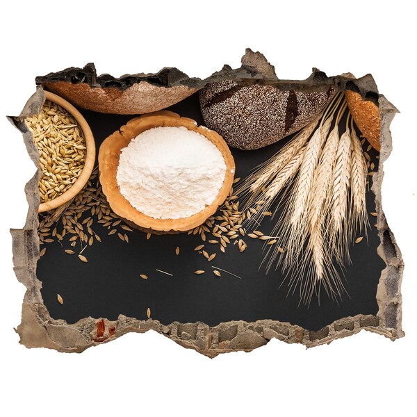 Fali matrica lyuk a falban Egy konyha tele hozzávalókkal