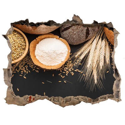 Fali matrica lyuk a falban Egy konyha tele hozzávalókkal