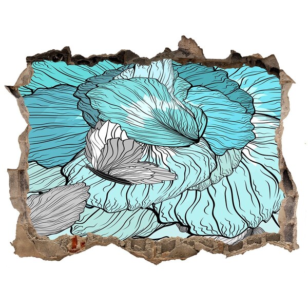 Fali matrica lyuk a falban Virágos oázis betonban