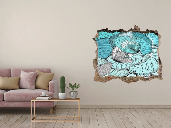 Fali matrica lyuk a falban Virágos oázis betonban