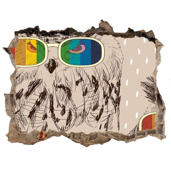 Fali matrica lyuk a falban Bagolyszem egy lyukban a falban