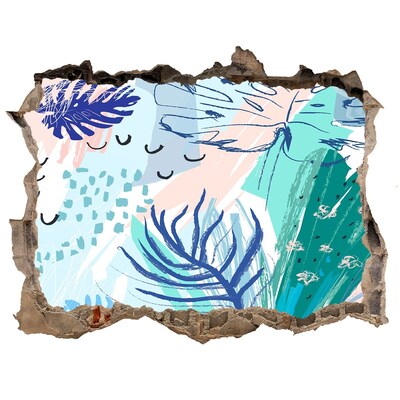 Fali matrica lyuk a falban Trópusi paradicsom a fal mögött