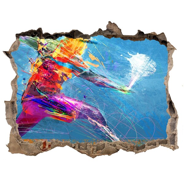 Fali matrica lyuk a falban Színekben való elmerülés