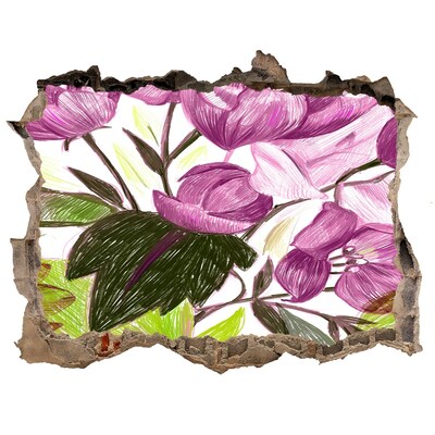 Fali matrica lyuk a falban Virágoskert a fal mögött