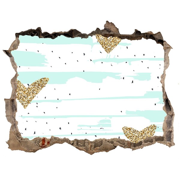 Fali matrica lyuk a falban Lyuk a falban szívekkel