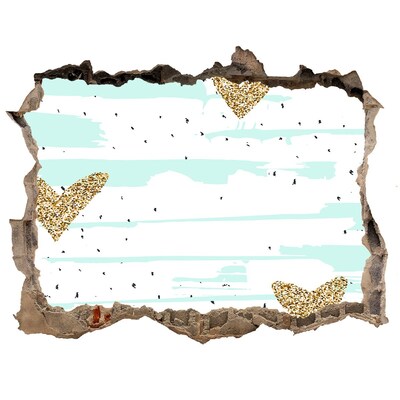 Fali matrica lyuk a falban Lyuk a falban szívekkel