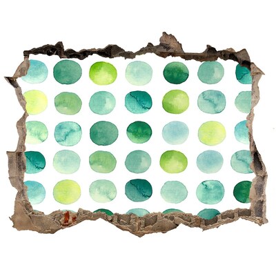 Fali matrica lyuk a falban Zöld pontok a falon a háttérben