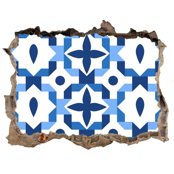 Fali matrica lyuk a falban Kék minták a falon