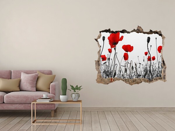 Fali matrica lyuk a falban Virágok a romokban