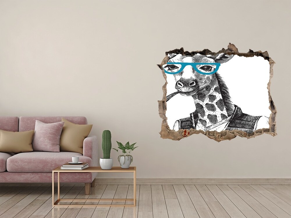 Fali matrica lyuk a falban Zsiráf szemüveg