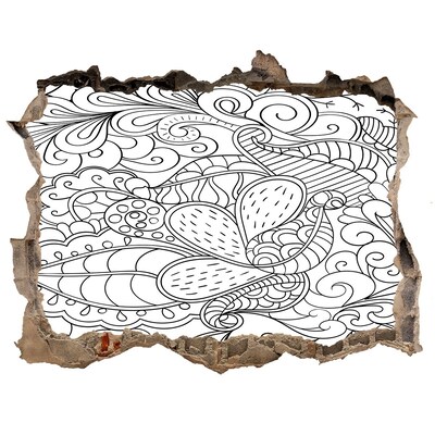 Fali matrica lyuk a falban Egy színes világ egy lyukban