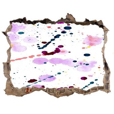 Fali matrica lyuk a falban A kreativitás színes robbanása