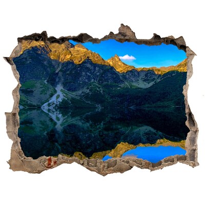 Lyuk 3d fali matrica Hegyi táj egy tóval