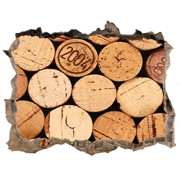 Lyuk 3d fali matrica Boros dugók a fal mögött