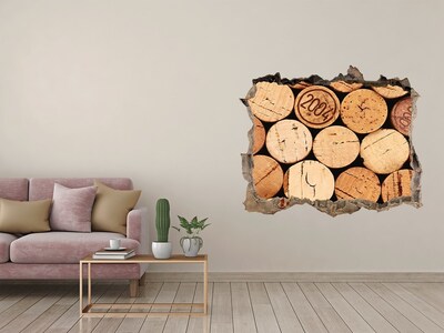 Lyuk 3d fali matrica Boros dugók a fal mögött