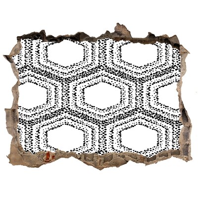 Lyuk 3d fali matrica Geometrikus minta a falon