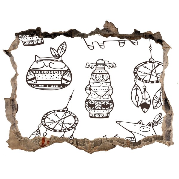 Lyuk 3d fali matrica Etnikai minták a falon háttér