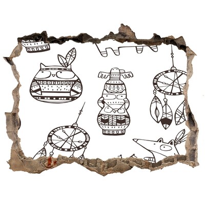 Lyuk 3d fali matrica Etnikai minták a falon háttér