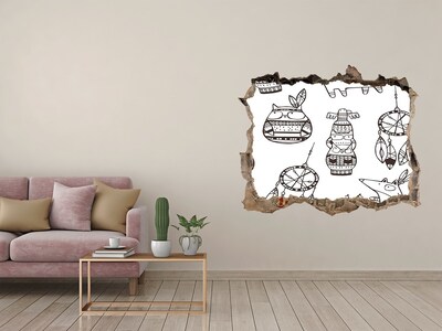 Lyuk 3d fali matrica Etnikai minták a falon háttér