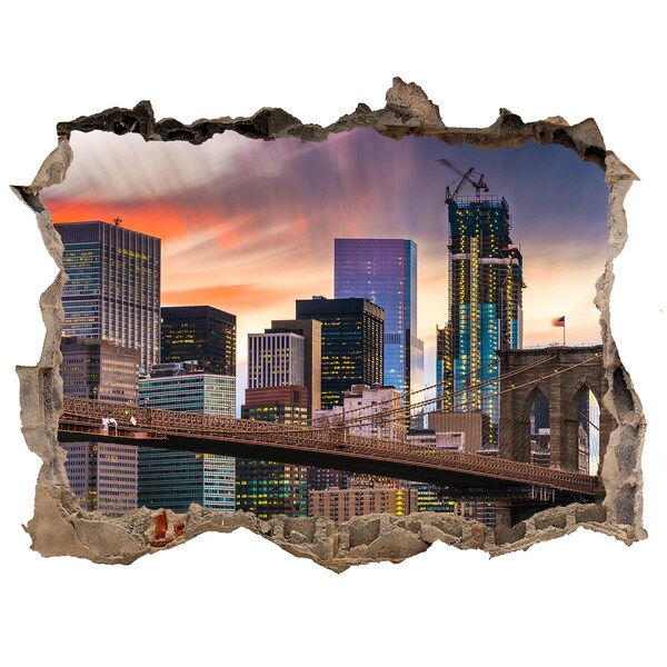 Lyuk 3d fali matrica Brooklyn híd New Yorkban