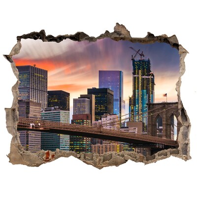 Lyuk 3d fali matrica Brooklyn híd New Yorkban