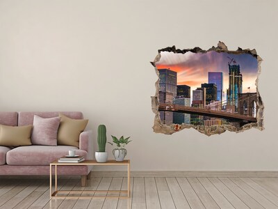 Lyuk 3d fali matrica Brooklyn híd New Yorkban