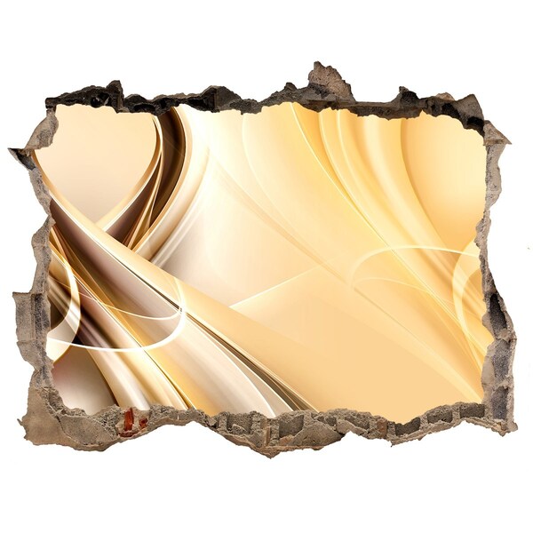 Lyuk 3d fali matrica Arany absztrakció egy lyukban a falban