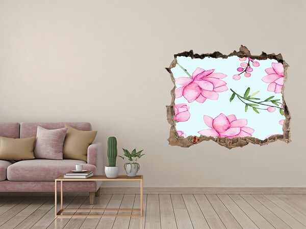 Lyuk 3d fali matrica Virágos álom a falak mögött