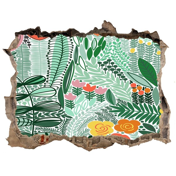 Lyuk 3d fali matrica Lyuk a falban virágoskert