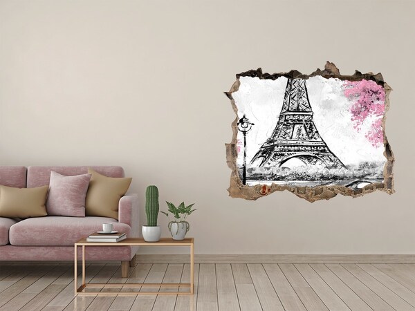 Lyuk 3d fali matrica Párizsi eiffel-torony