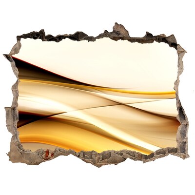 Lyuk 3d fali matrica Arany hullámok egy lyukban a falban