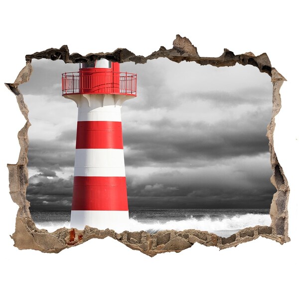 Lyuk 3d fali matrica Egy világítótorony viharos környezetben