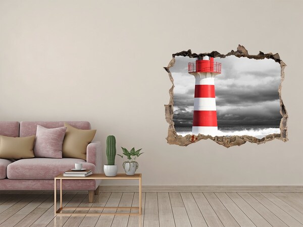 Lyuk 3d fali matrica Egy világítótorony viharos környezetben