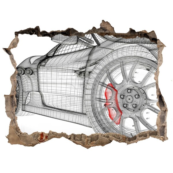 Lyuk 3d fali matrica Rács autó